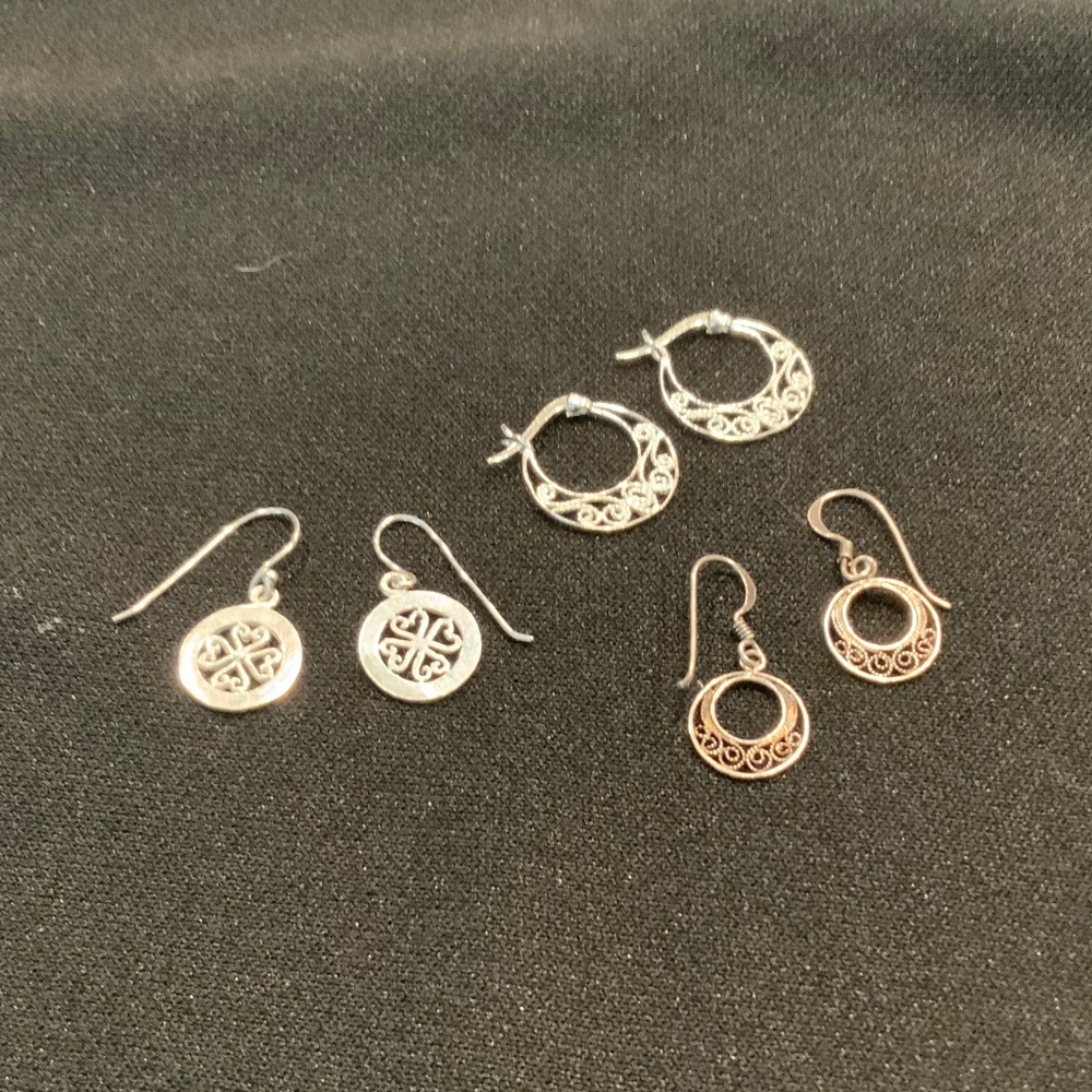 Two pairs each Giani Bernini Sterling Silver Earrings